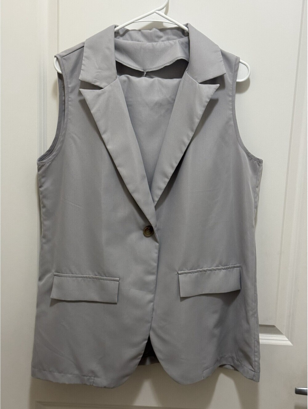 SHEIN Women’s Gray Vest & Wide Leg Pants 2 Piece Set XL US 12